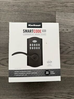 Kwikset SmartCode 955 Electronic Keyless Lever in Black